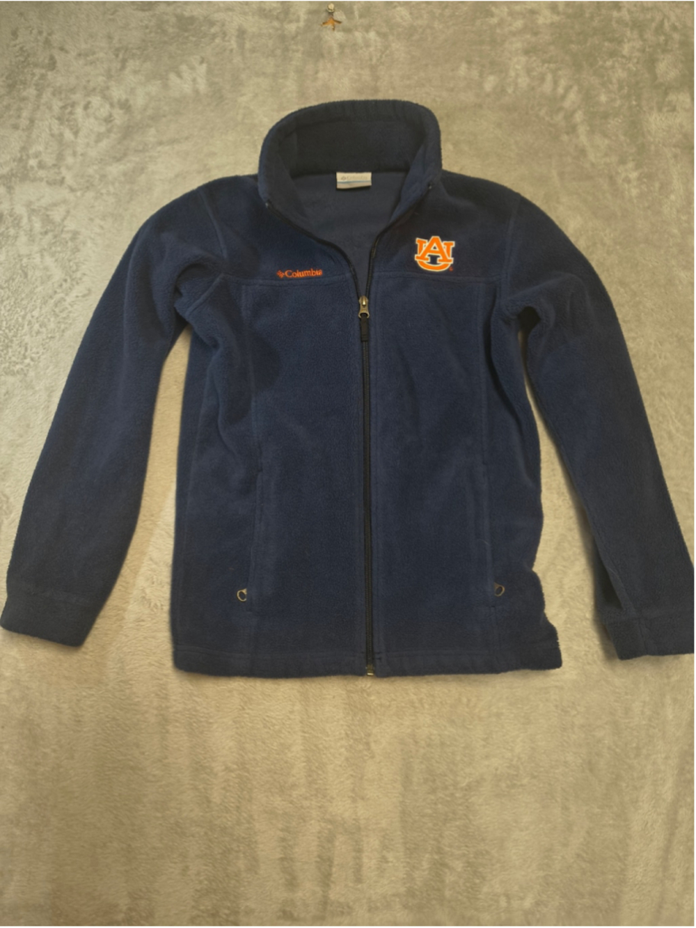 Columbia Auburn Tigers Fleece Jacket Full-Zip Navy Blue Women's / Youth Medium